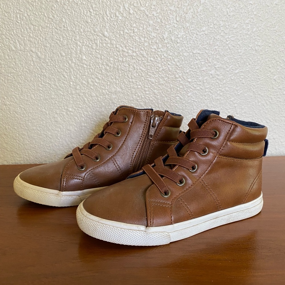 Cat & Jack Toddler Size 11 Brown Leather Shoes